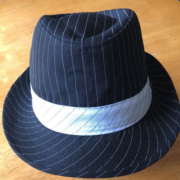 NWT Men Women Black White Pinstripe Hat - Picture 1 of 10